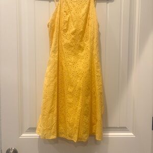 Hollister Bright Yellow Eyelet Dress